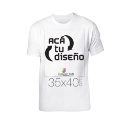 Remera estampada en DTG hasta 35x40cm