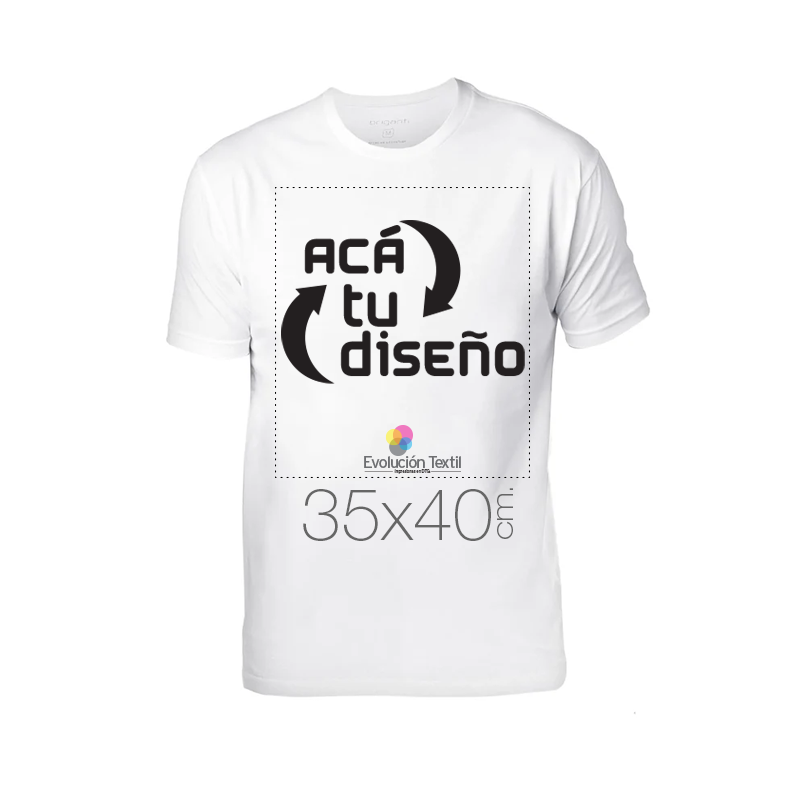 Remera estampada en DTG hasta 35x40cm