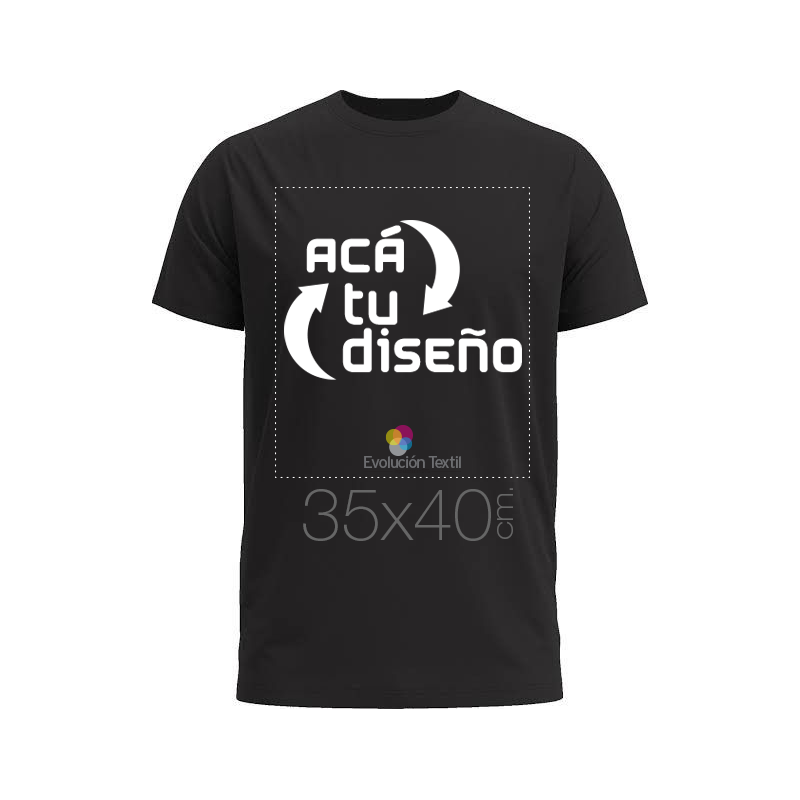 Remera estampada en DTG hasta 35x40cm