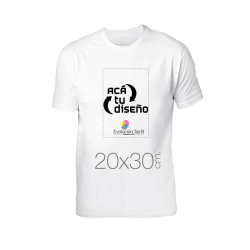 Remera estampada en DTG hasta 20x30cm