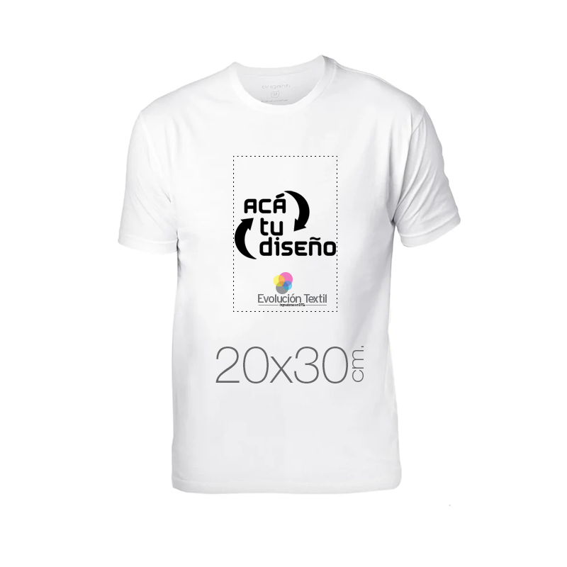 Remera estampada en DTG hasta 20x30cm