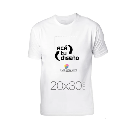 Remera estampada en DTG hasta 20x30cm